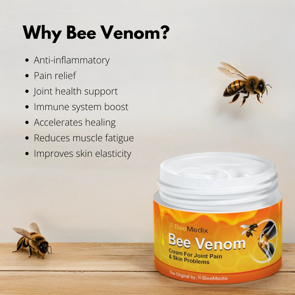 BeeMedix Bee Venom Cream For Joint Pain And Skin Problems (3.7 fl. oz.