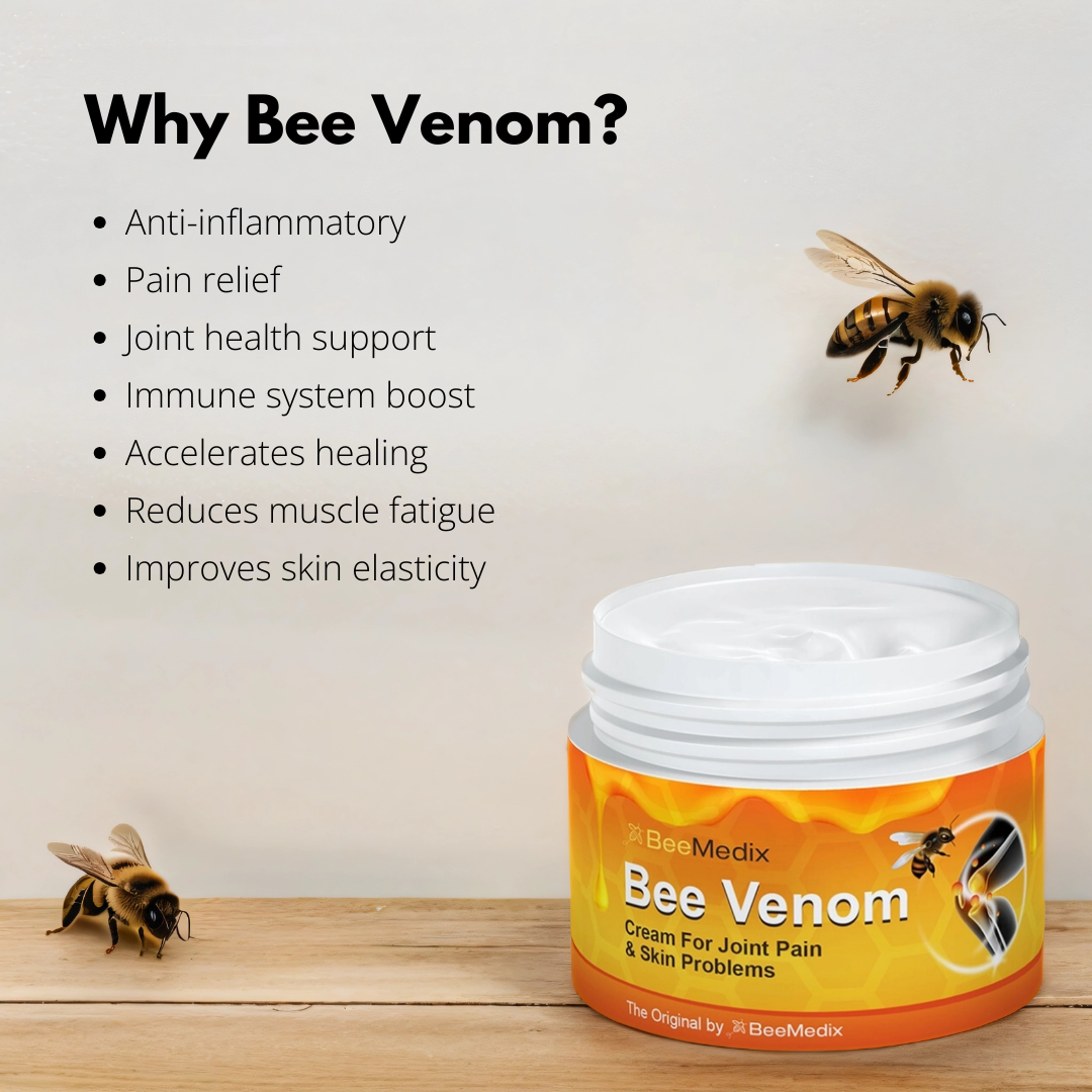 BeeMedix Bee Venom Cream For Joint Pain And Skin Problems (3.7 fl. oz.)