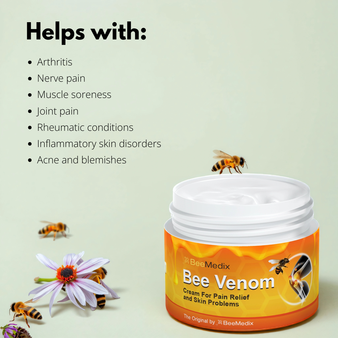 BeeMedix Bee Venom Cream For Pain Relief And Skin Problems (3.5 fl. oz.)